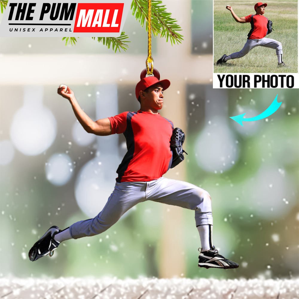 Personalized Photo Baseball Christmas Ornament Custom Image Xmas Tree Ornaments Limited Edition