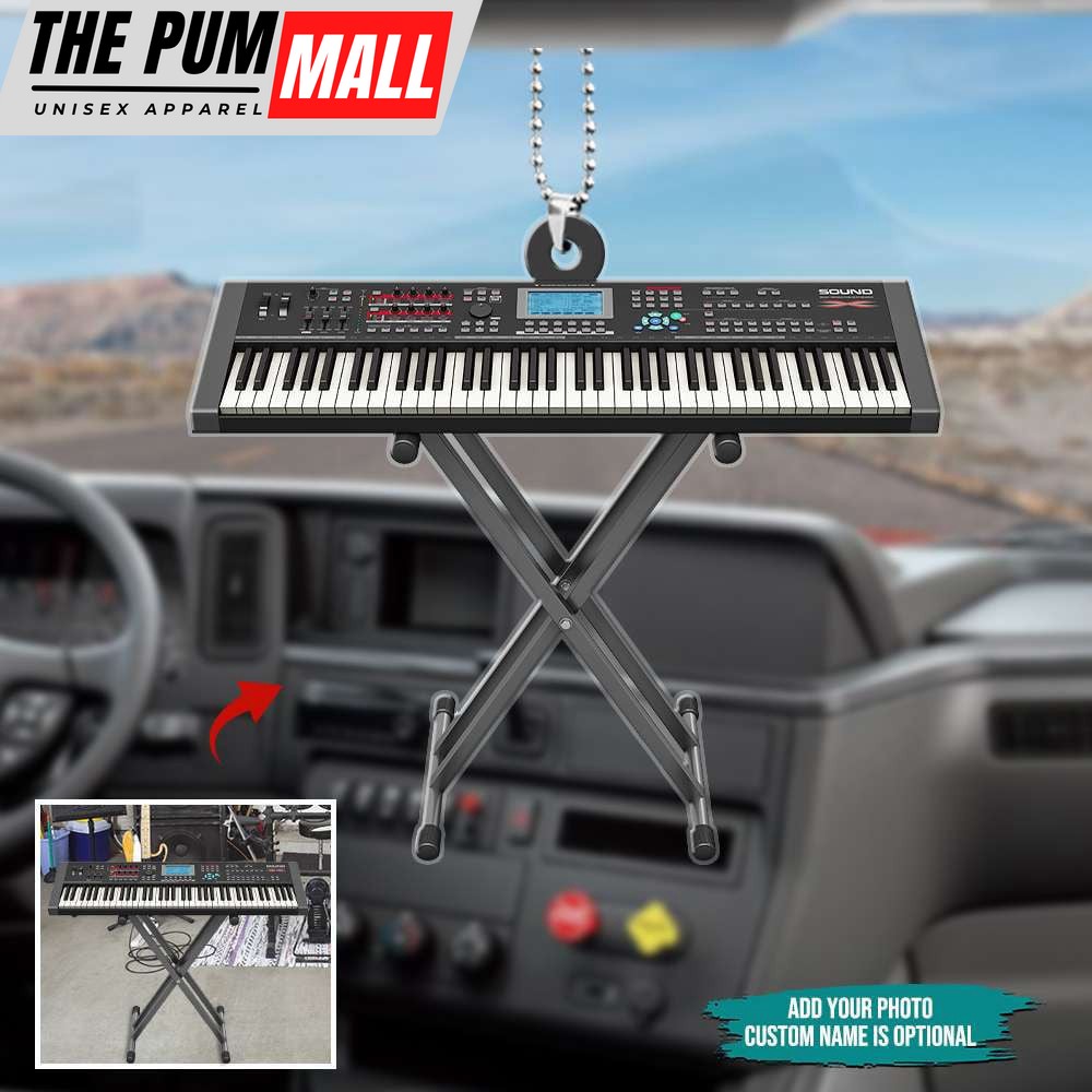 Personalized Piano Acrylic Christmas Car Ornament Custom Photo Acrylic Christmas Tree Decor Limited Edition