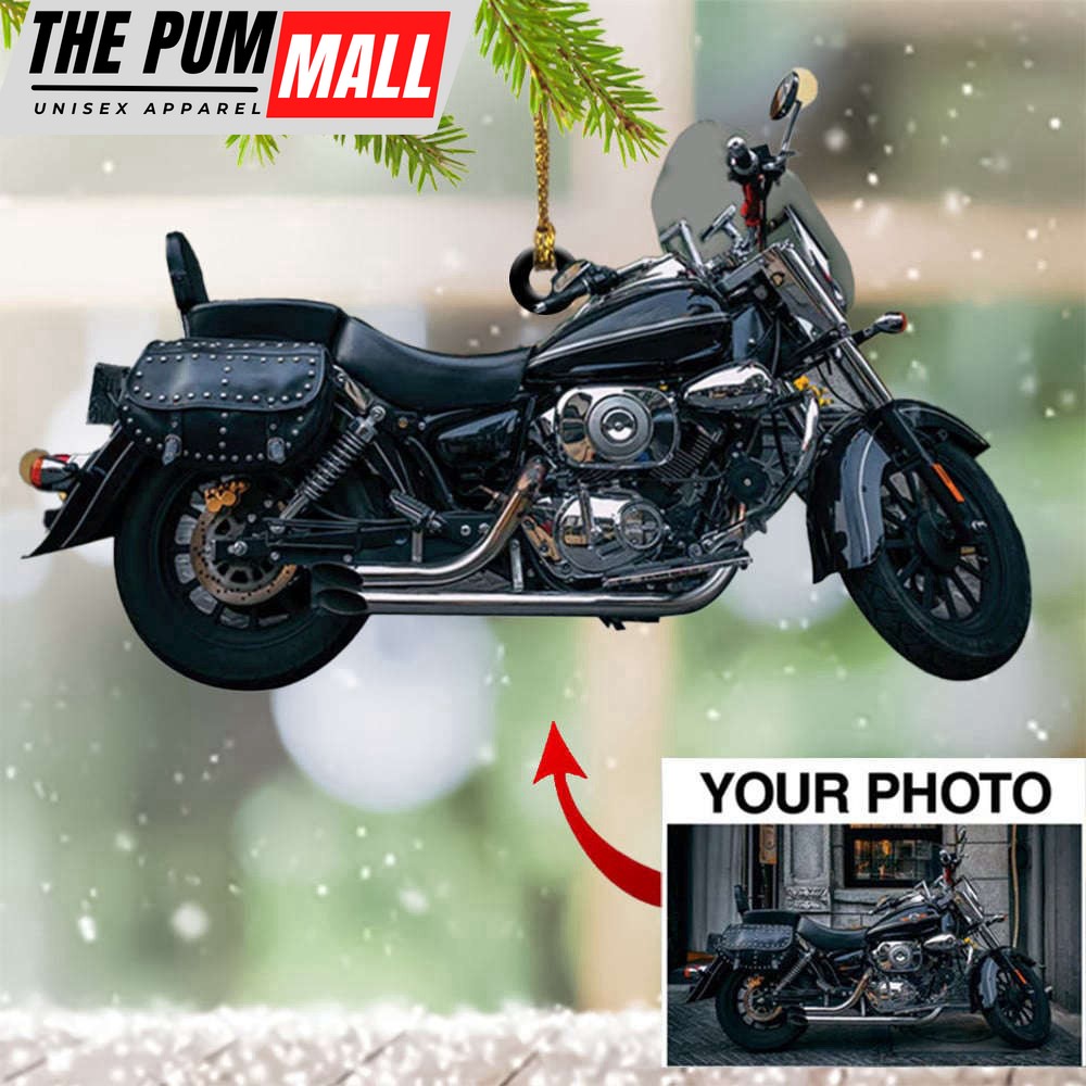 Personalized Picture Motorcycle Ornament Photo Motorcycle Christmas Tree Ornaments Decor Limited Edition