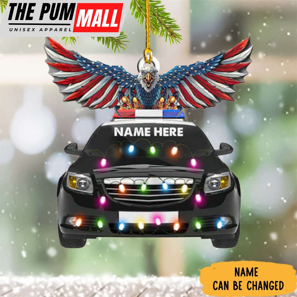 Personalized Police Ornament Eagle Police Car Christmas Ornament 2023 Limited Edition