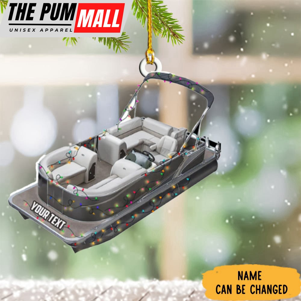 Personalized Pontoon Boat Ornament Pontoon Boat Christmas Ornament Decoration Gift Ideas Limited Edition