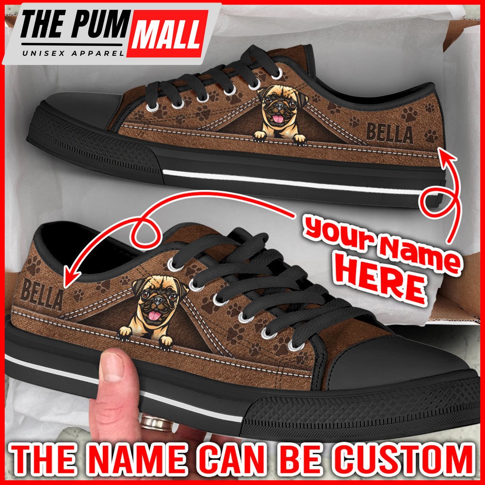 personalized-pug-dog-lover-shoes-peeking-low-top-sneaker-sneaker-for-dog-walki-ktcjci38 Personalized Pug Dog Lover Shoes Peeking Low Top Sneaker – Sneaker For Dog Walking – Best Gift For Dog Mom