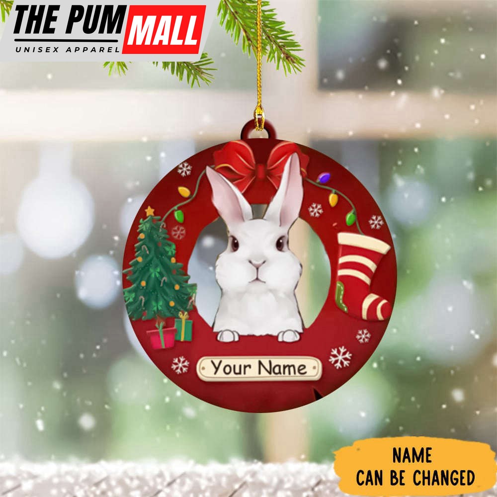 Personalized Rabbit Ornament Bunny Christmas Ornaments Xmas Tree Decor Limited Edition