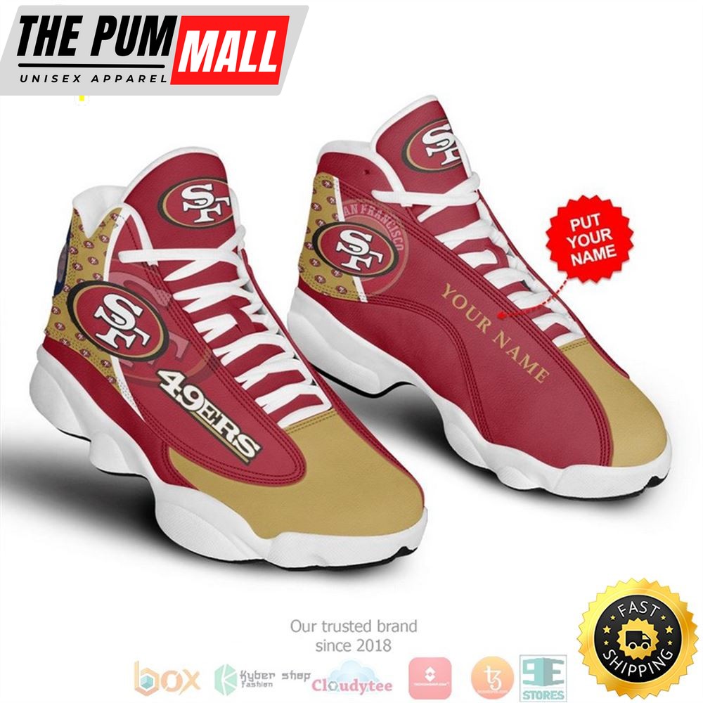 Personalized San Francisco 49Ers Nfl 1 Football Air Jd 13 Sneaker Shoes