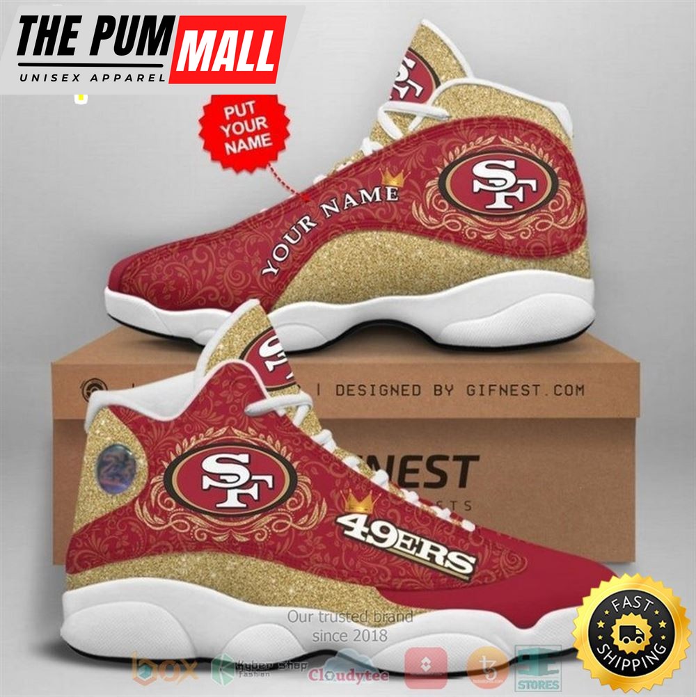 Personalized San Francisco 49Ers Nfl Football Team Custom Air Jd 13 Shoes