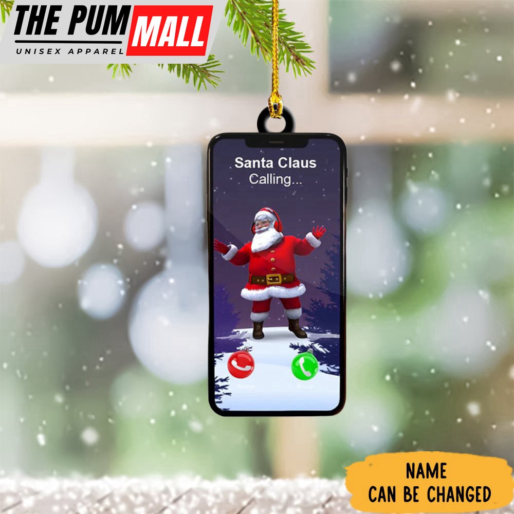 Personalized Santa Claus Calling Ornament Christmas Tree Decorations Ideas 2023 Limited Edition