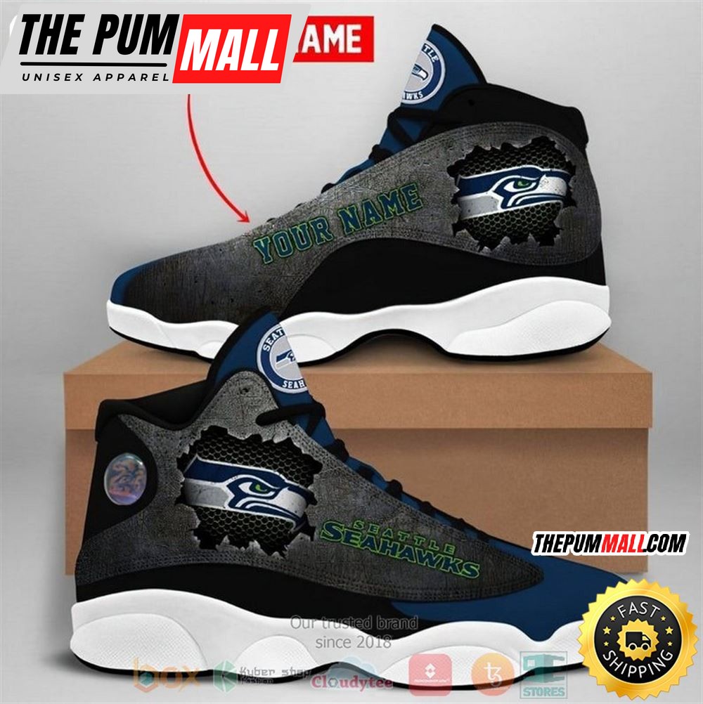 Personalized Seattle Seahawks Football Nfl Custom Air Jd 13 Shoes