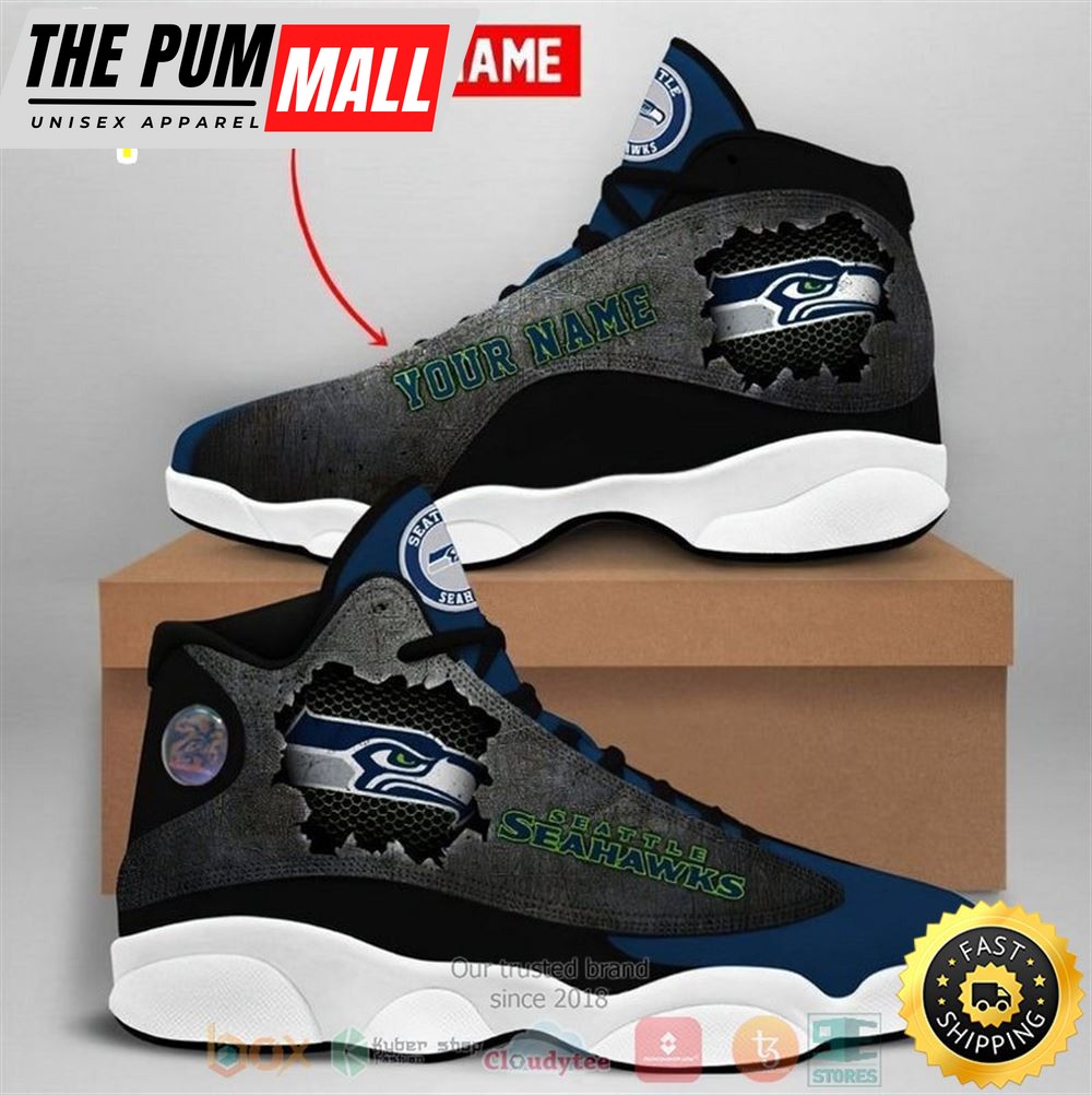 Personalized Seattle Seahawks Football Nfl Custom Air Jd 13 Shoes