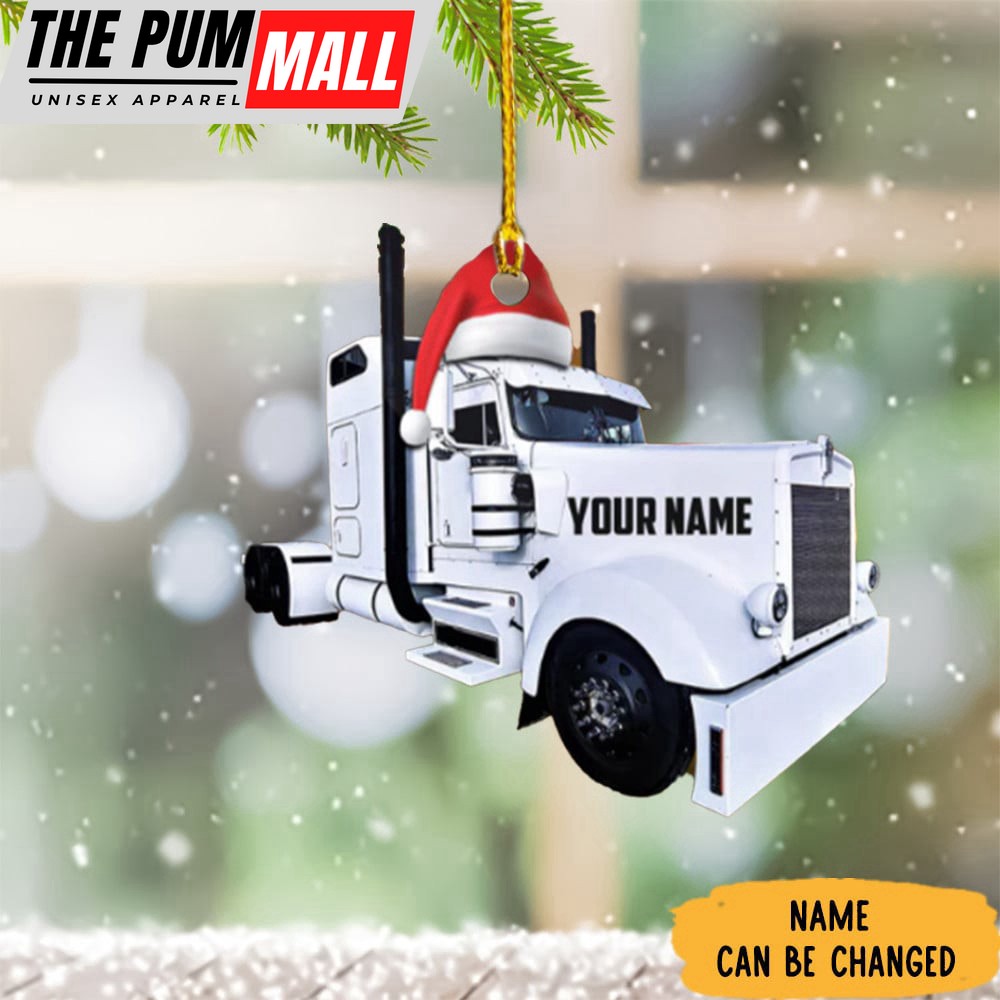 Personalized Semi Truck Christmas Ornament 2023 Truck Driver Ornament Decoration Gifts Limited Edition