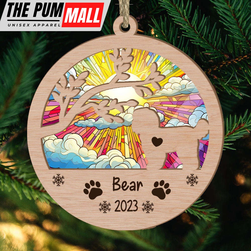 Personalized Shih Tzu Circle Branch Tree Suncatcher Ornament Gift for Dog Lover Limited Edition