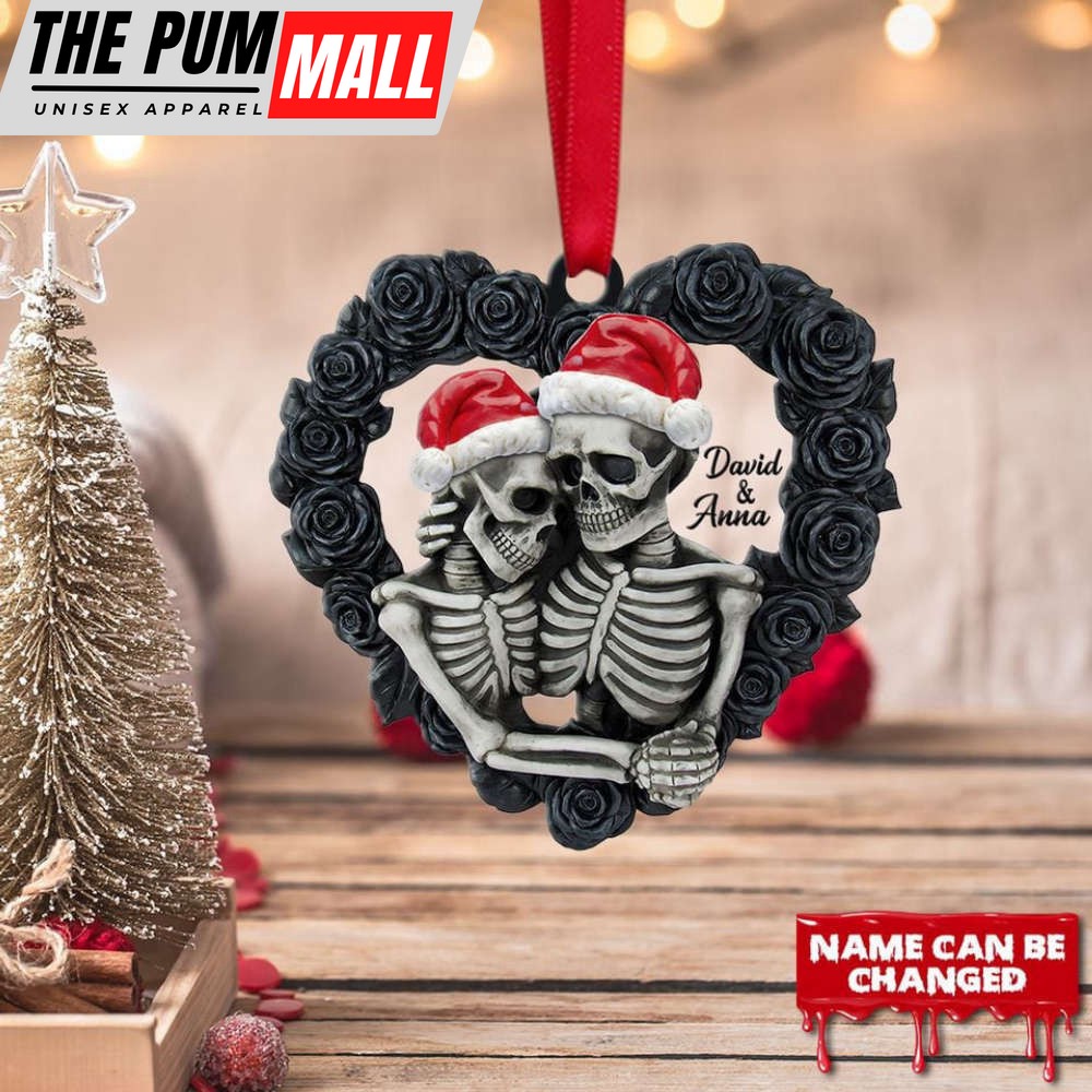 Personalized Skeleton Couple Christmas Ornament Custom Couples Ornament Gifts Limited Edition