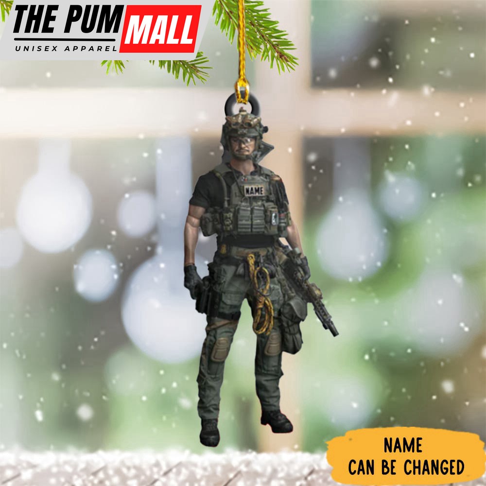 Personalized Soldier Ornament Army Soldier Christmas Ornament 2023 Limited Edition