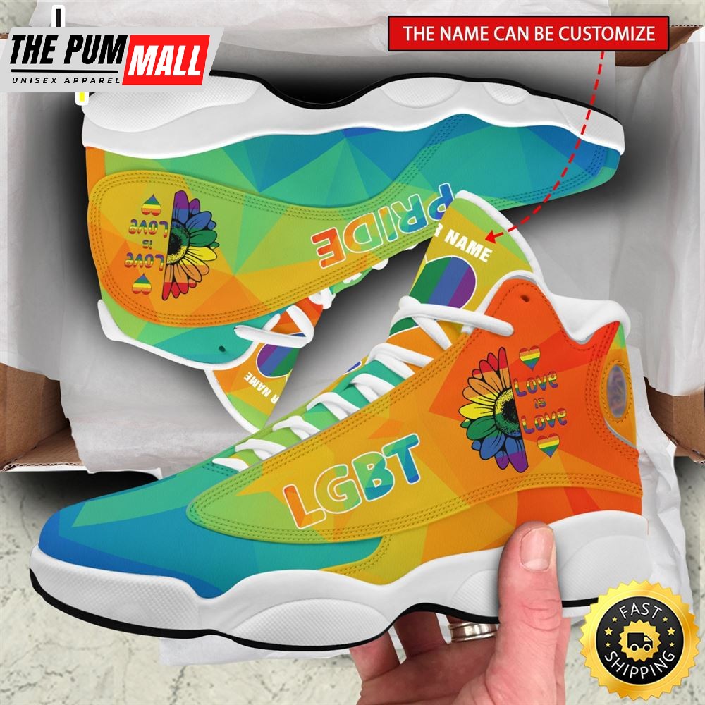 Personalized Sunflowers Lgbt Love Is Love Custom Air Jd 13 Shoes