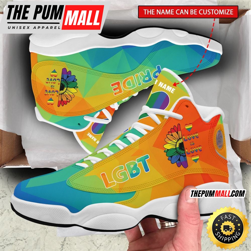 Personalized Sunflowers Lgbt Love Is Love Custom Air Jd 13 Shoes