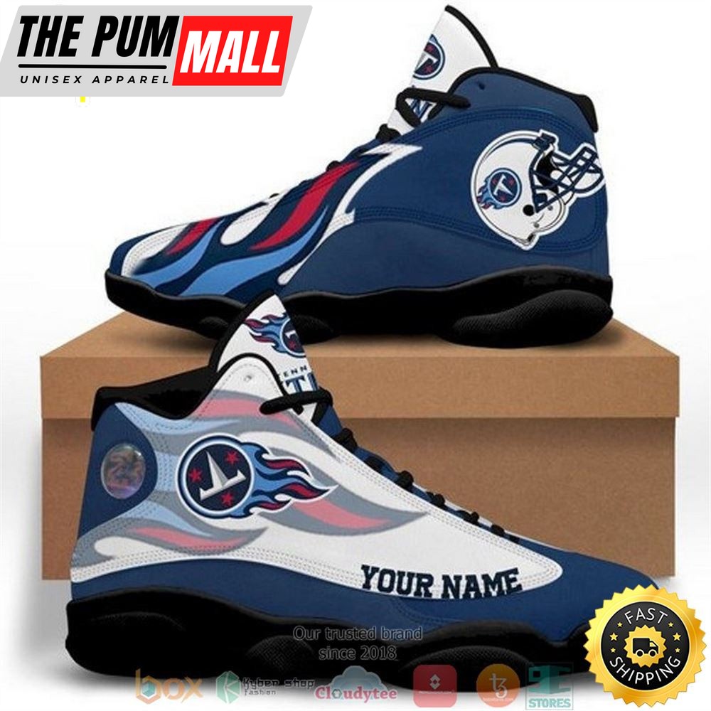 Personalized Tennessee Titans Football Nfl 28 Big Logo Air Jd 13 Sneaker Shoes