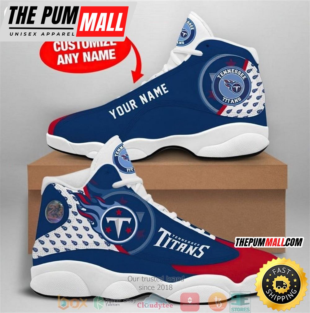 Personalized Tennessee Titans Football Nfl Football 8 Air Jd 13 Sneaker Shoes