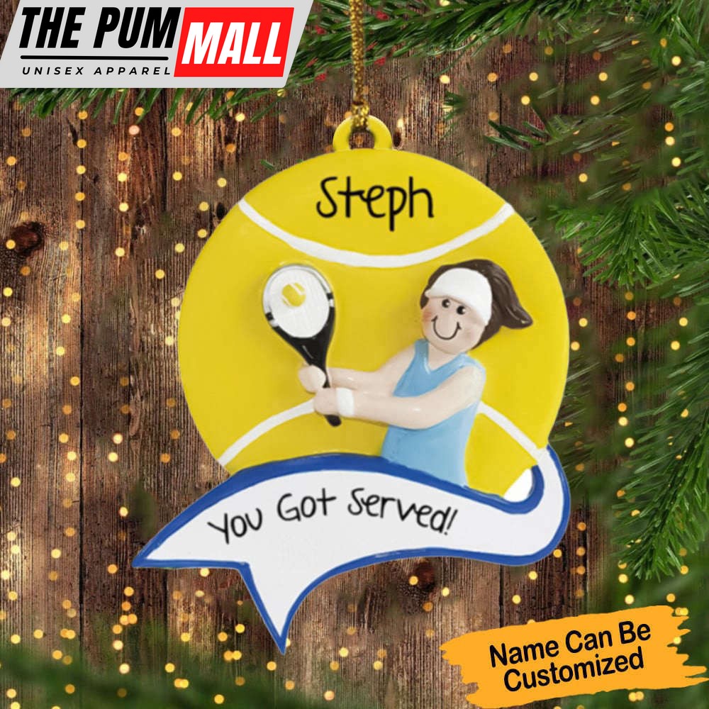Personalized Tennis Christmas Ornament Tennis Themed Christmas Ornaments You Got Served Limited Edition