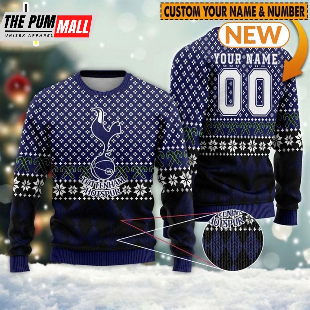 Personalized Tottenham Hotspur Ugly Christmas Sweater Shirt, Sweatshirt
