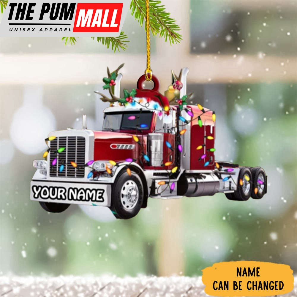 Personalized Trucker Ornament Truck Driver Christmas Ornaments Decoration Gift Ideas Limited Edition