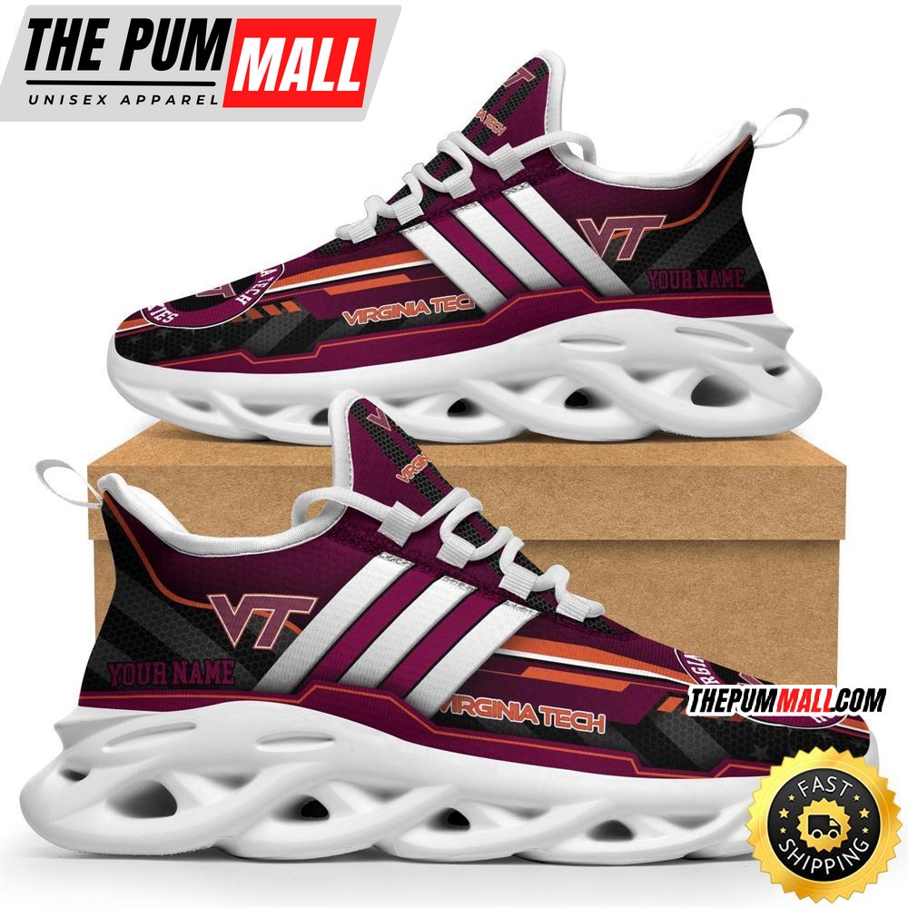 Personalized Virginia Tech Hokies Max Soul Shoes Sneakers Elevate Your Every Step