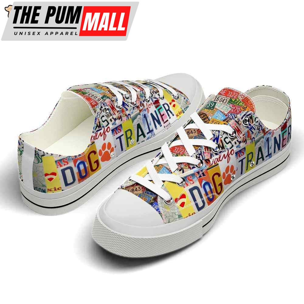 pet-trainer-license-plate-low-top-shoes-happy-international-dog-day-canvas-sne-2wjvkx7q Pet Trainer License Plate Low Top Shoes – Happy International Dog Day Canvas Sneaker – Owners Gift Dog Breeders