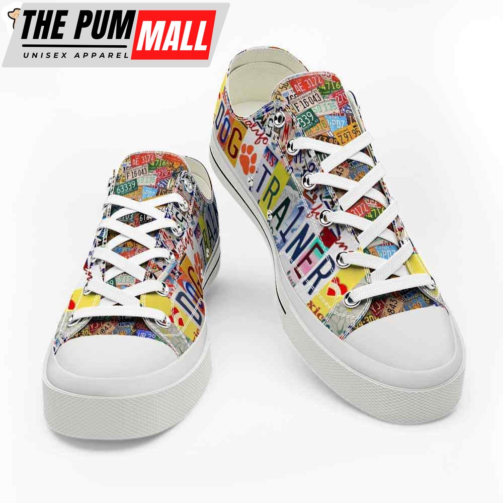 pet-trainer-license-plate-low-top-shoes-happy-international-dog-day-canvas-sne-2wjvkx7q Pet Trainer License Plate Low Top Shoes – Happy International Dog Day Canvas Sneaker – Owners Gift Dog Breeders