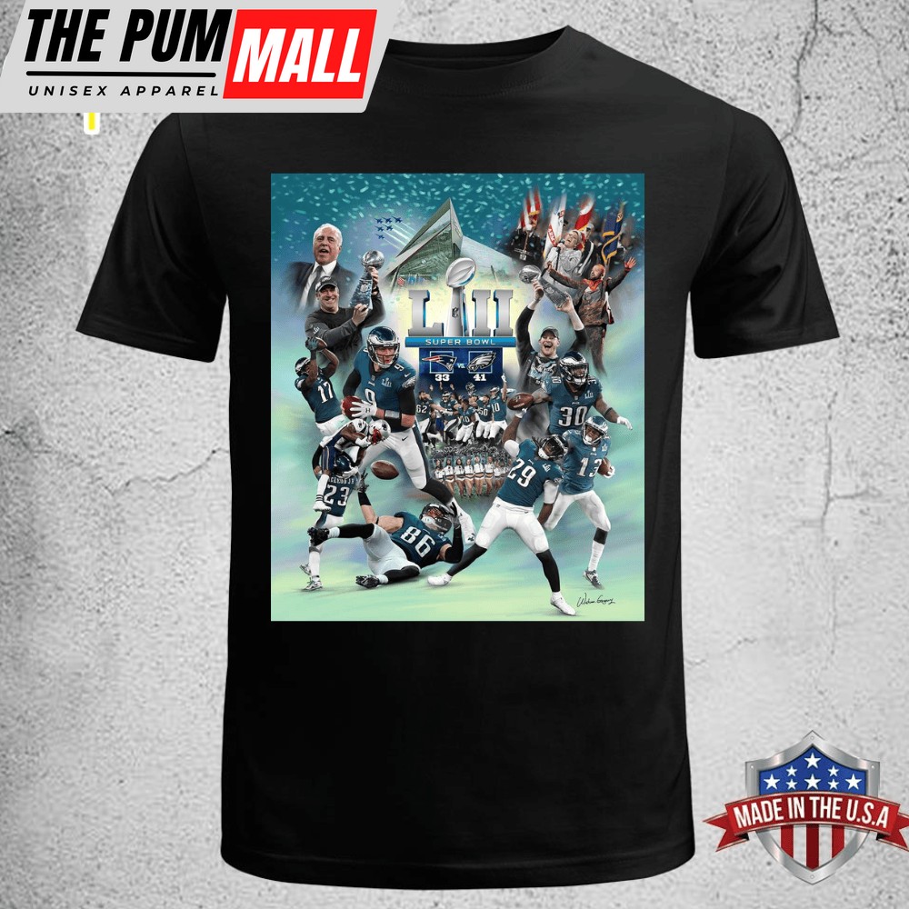 Philadelphia Eagles 2025 NFL Season Schedule Super Bowl LVII T Shirt