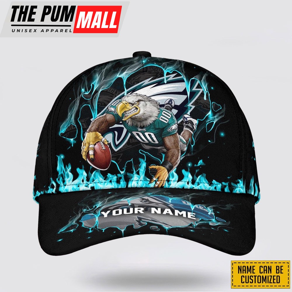 Philadelphia Eagles All Over Printed Nfl Baseball Caps Custom Name Caps Gift For Football Fans