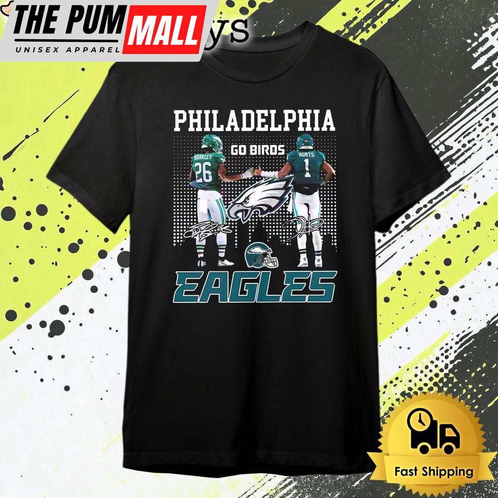 Philadelphia Eagles Barkley Hurts Go Birds Signature T Shirt