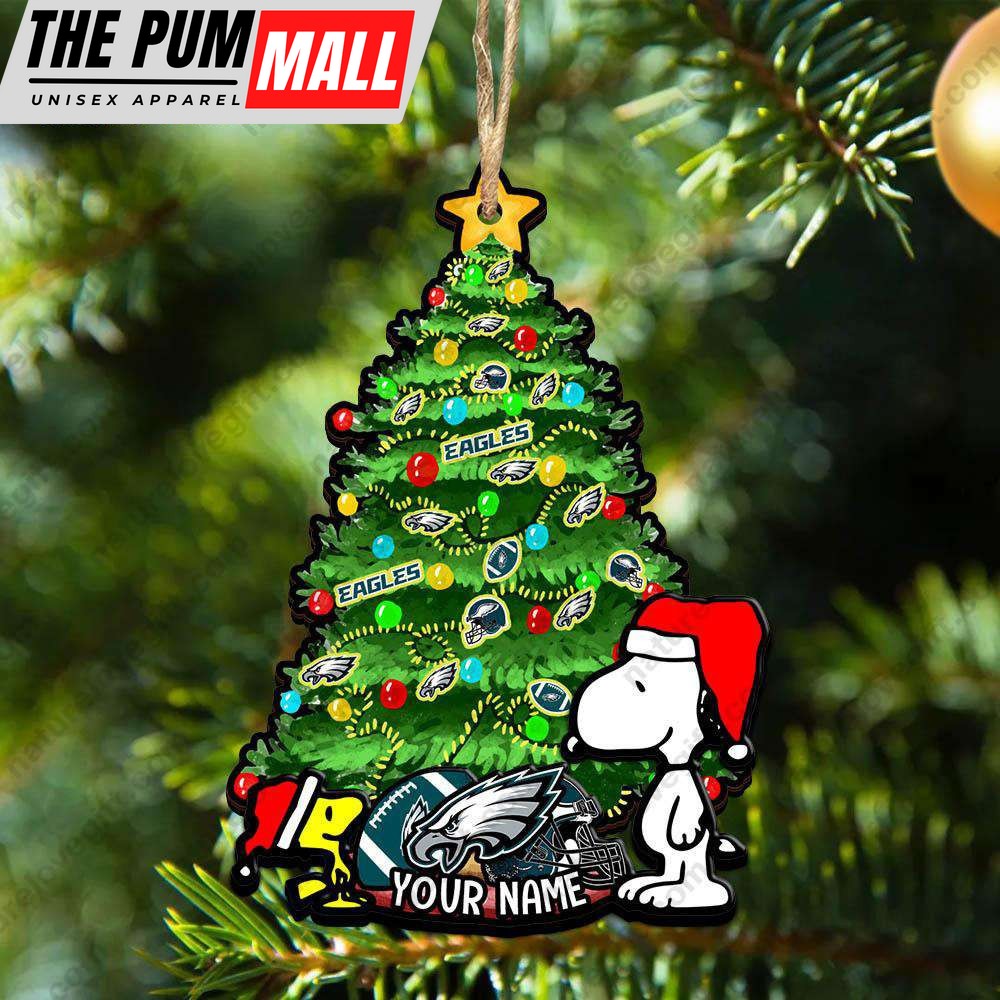Philadelphia Eagles Custom Snoopy Peanuts Christmas Ornament Xmas Tree Decorations Limited Edition