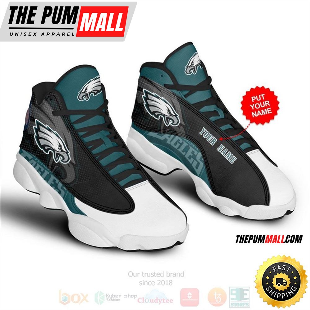 Philadelphia Eagles Football Team Nfl Custom Name Air Jd 13 Shoes