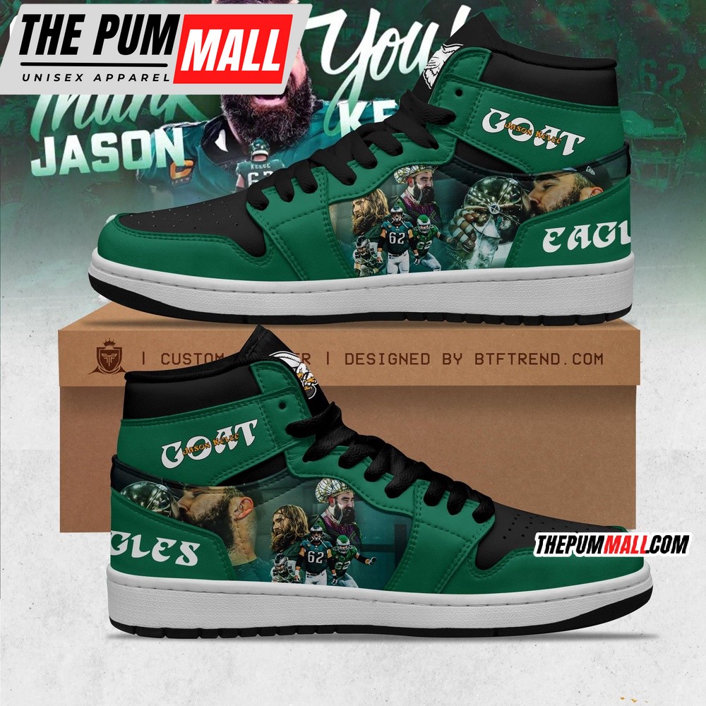 Philadelphia Eagles Goat Jason Kelce Air Jd 1 Shoes