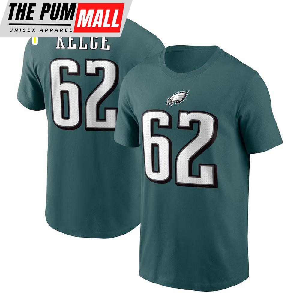 Philadelphia Eagles Jason Kelce Nike Midnight Green Player Name & Number Shirt