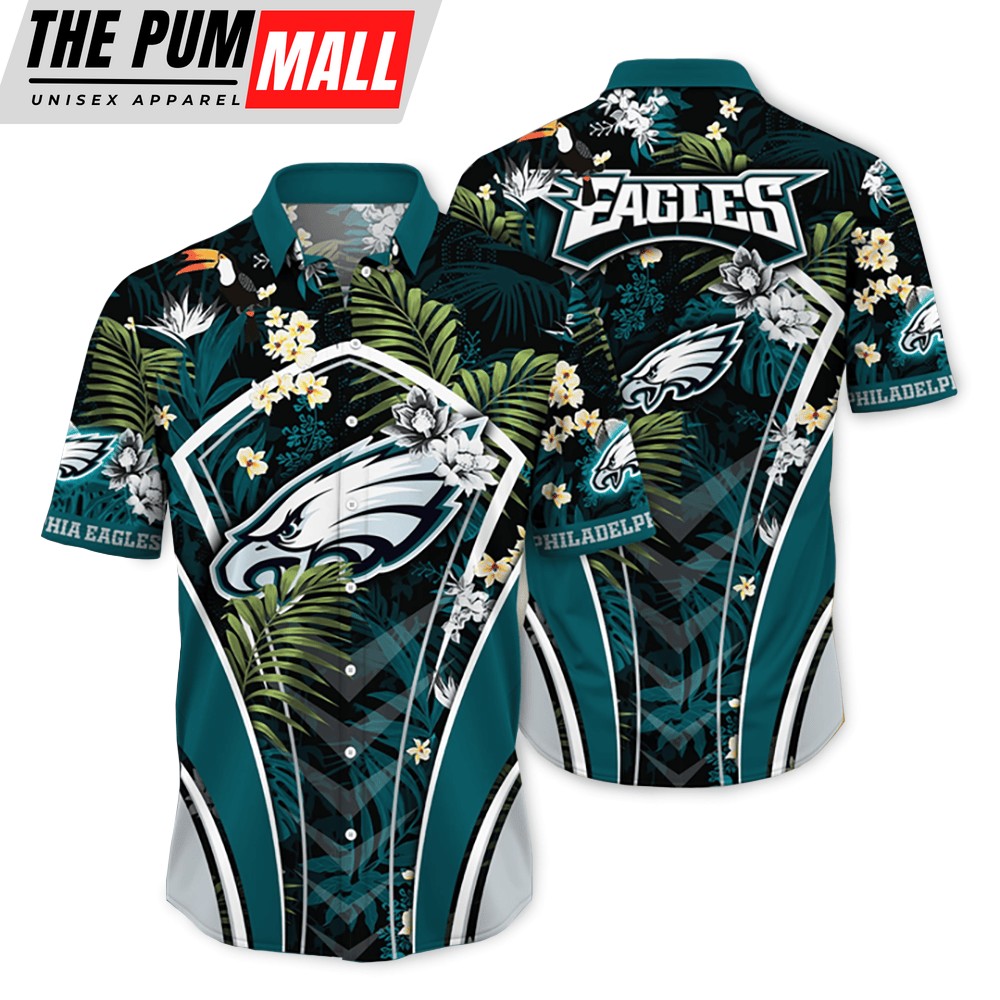 Philadelphia Eagles NFL Flower Tropical Hawaiian Shirt