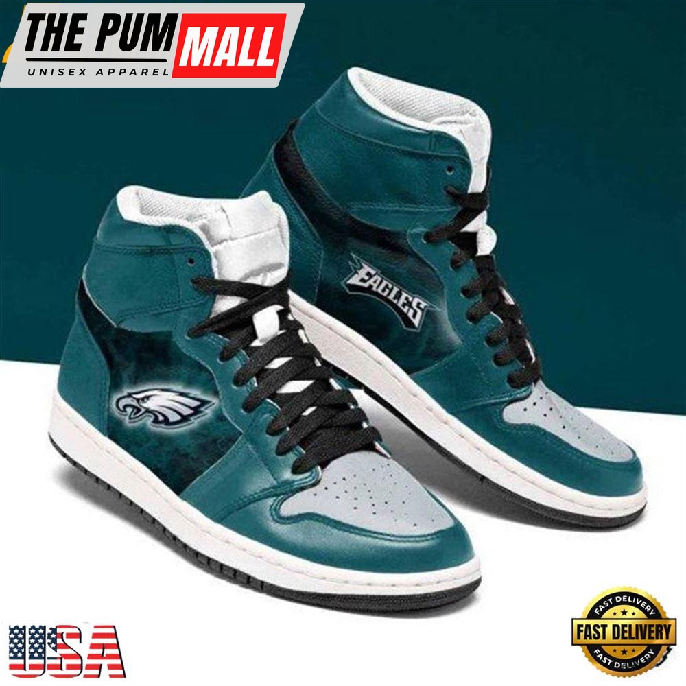 Philadelphia Eagles Nfl Football Air Jd Shoes Sport Sneaker Boots Shoes For Men Women
