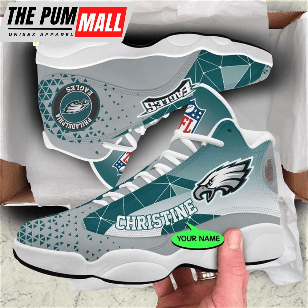 Philadelphia Eagles NFL Personalized Jordan 13 Shoes Gift For Fans Sport