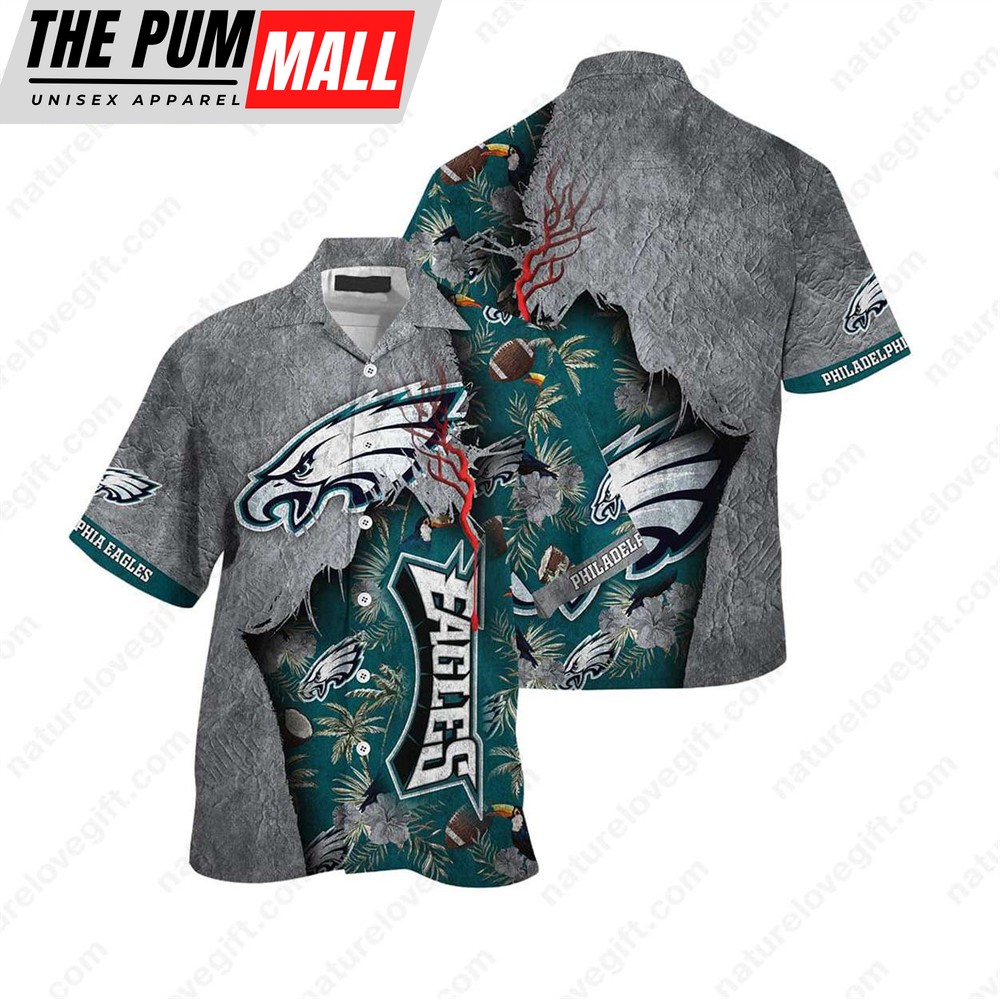 Philadelphia Eagles Summer Hawaiian Shirt NFL Gift for Fans