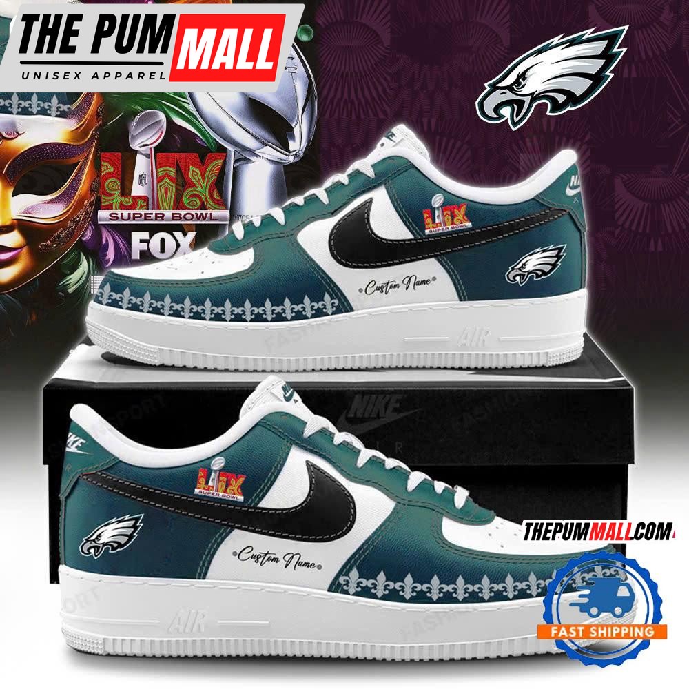 Philadelphia Eagles Super Bowl LIX Special Edition Air Force 1 Shoes Sneaker