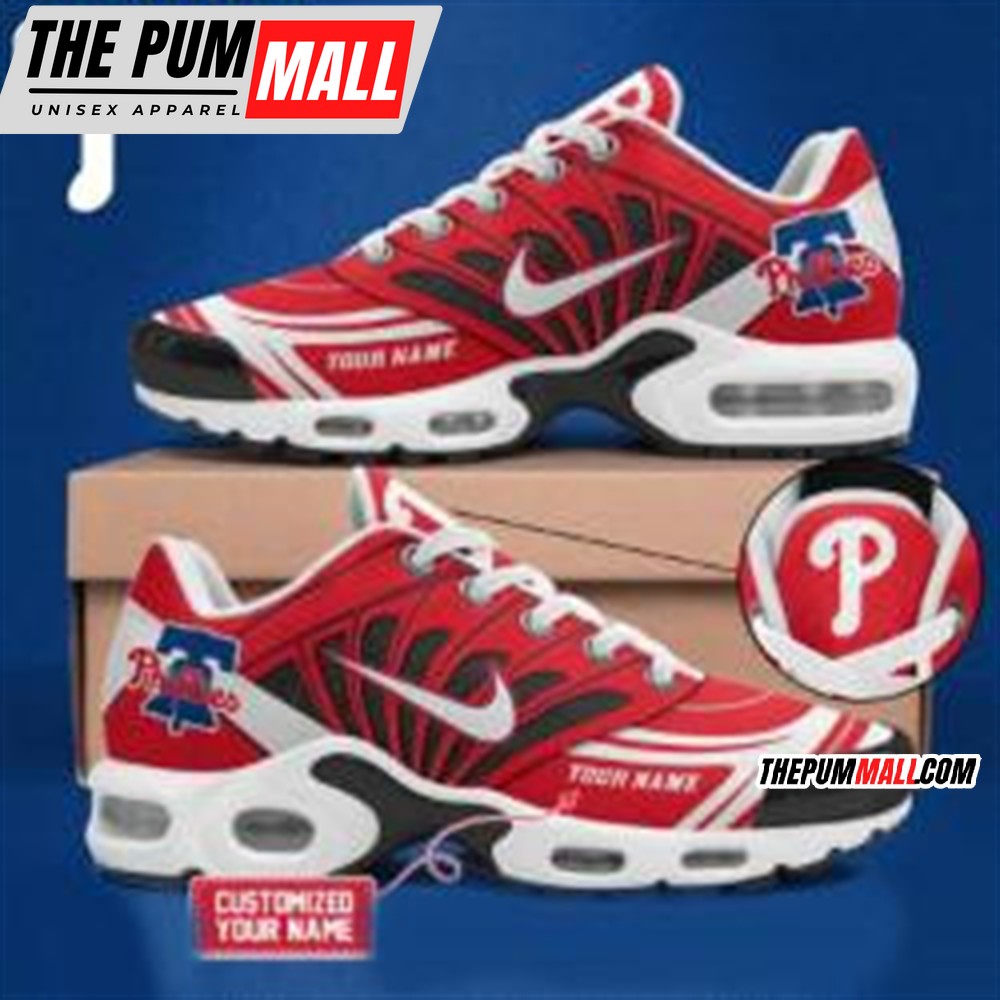 Philadelphia Phillies Baseball Team Custom Air Max Plus Shoes Sneaker
