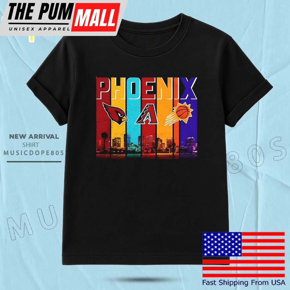 Phoenix Sports Teams Skyline City T Shirt
