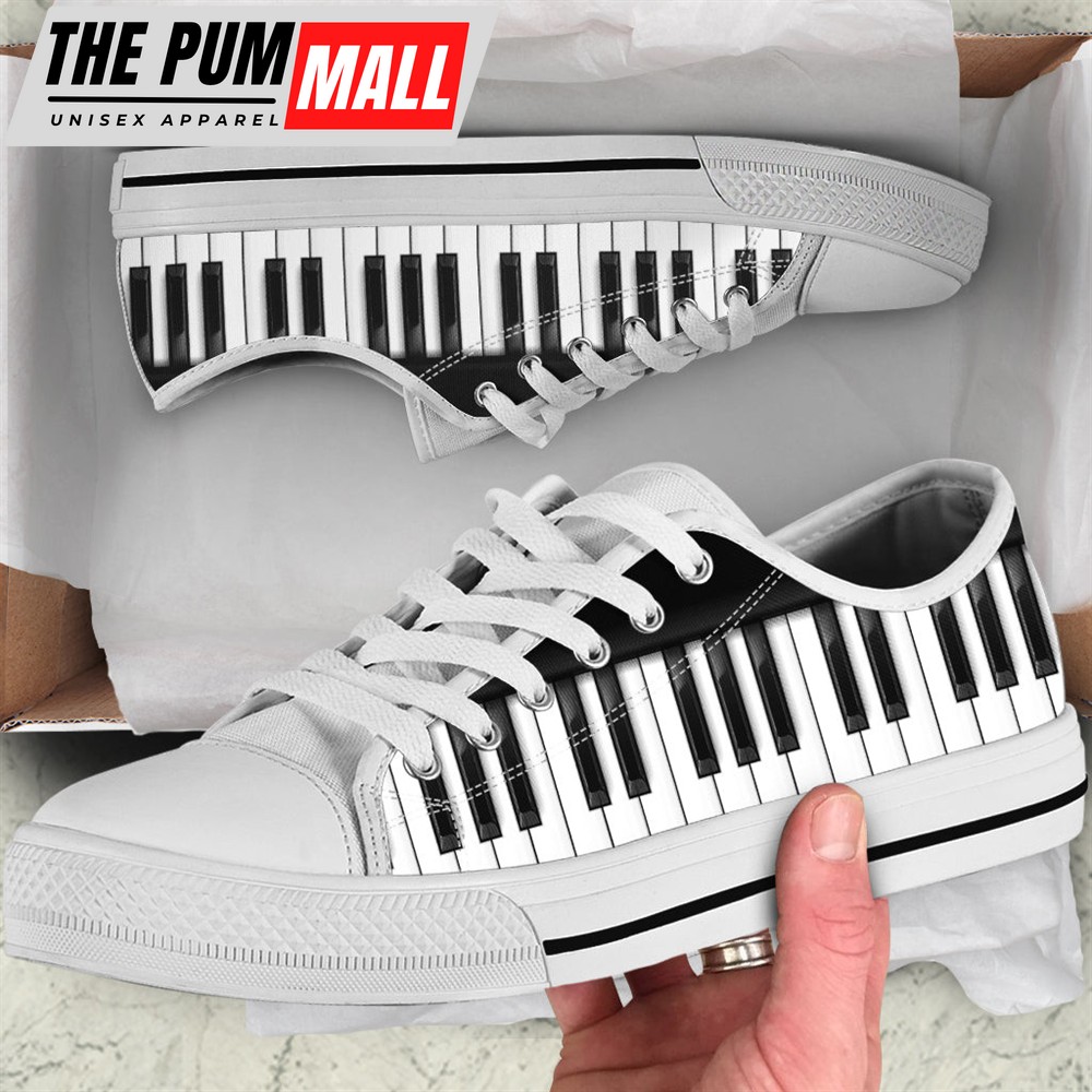 Piano Shortcut Low Top Music Fashion Shoes – Gift Comfortable Walking Lightweight Casual Shoes Malalan