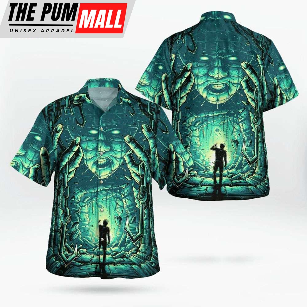 Pinhead Hellraiser Horror Movie Halloween Hawaiian Shirt