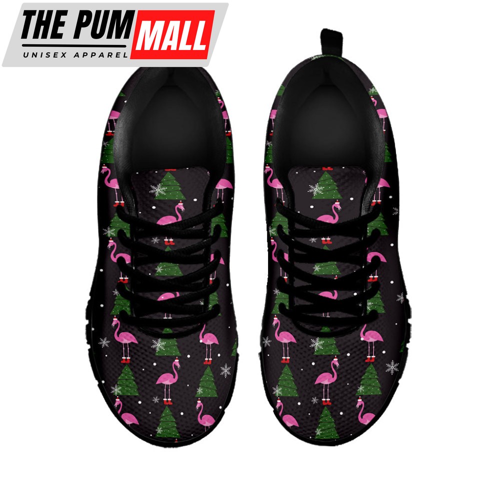 pink-christmas-flamingo-pattern-print-black-running-shoes-gift-for-men-and-wome-8nkcvm3d Pink Christmas Flamingo Pattern Print Black Running Shoes, Gift For Men And Women