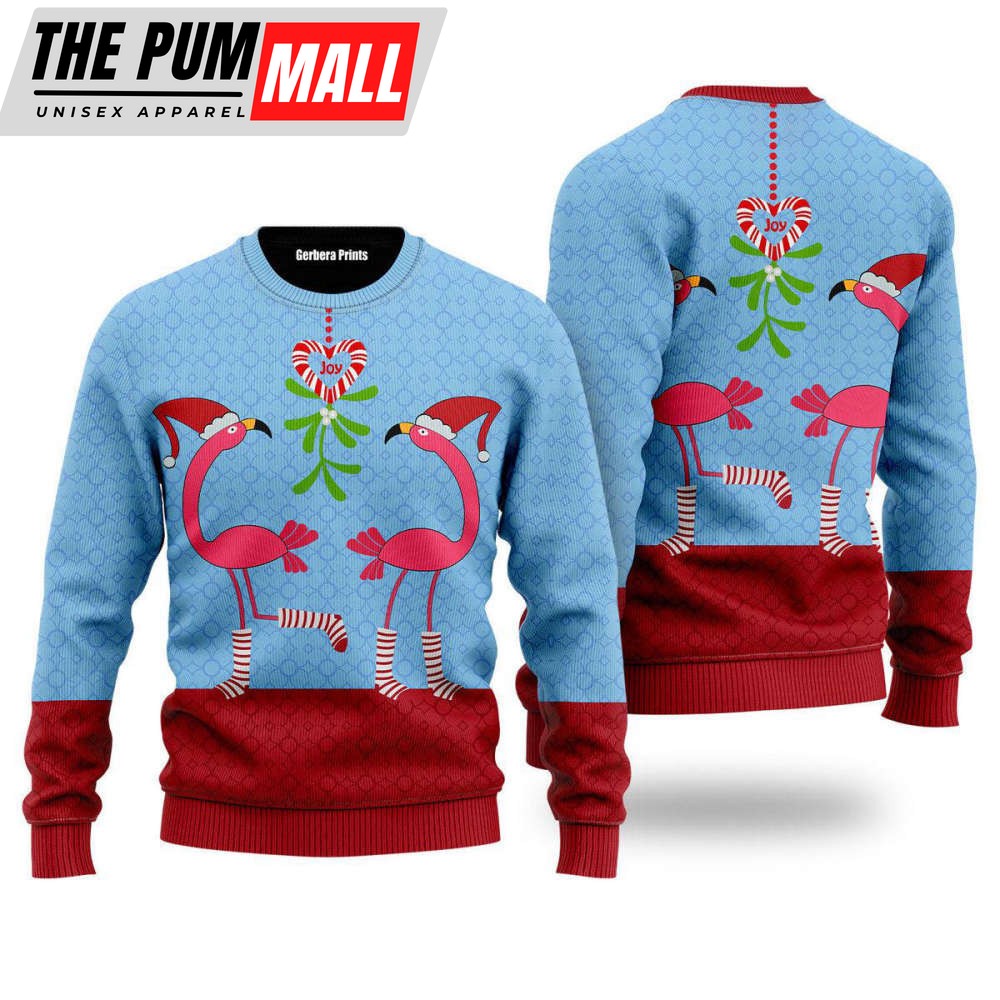 Pink Flamingos Christmas Funky Pattern Ugly Christmas Sweater – Gift For Christmas UH2205