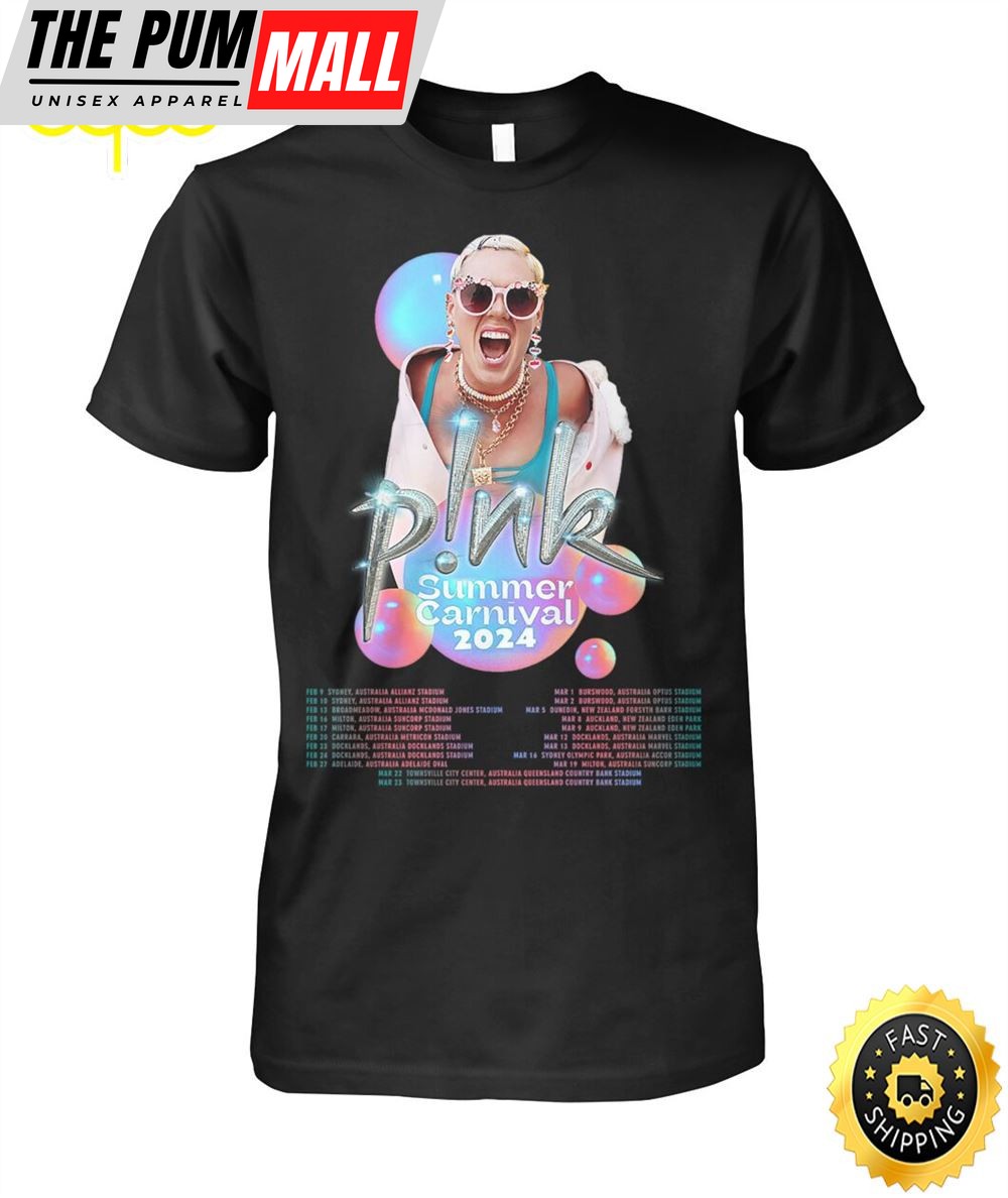 Pink Summer Carnival Tour 2025 Australia Shirt