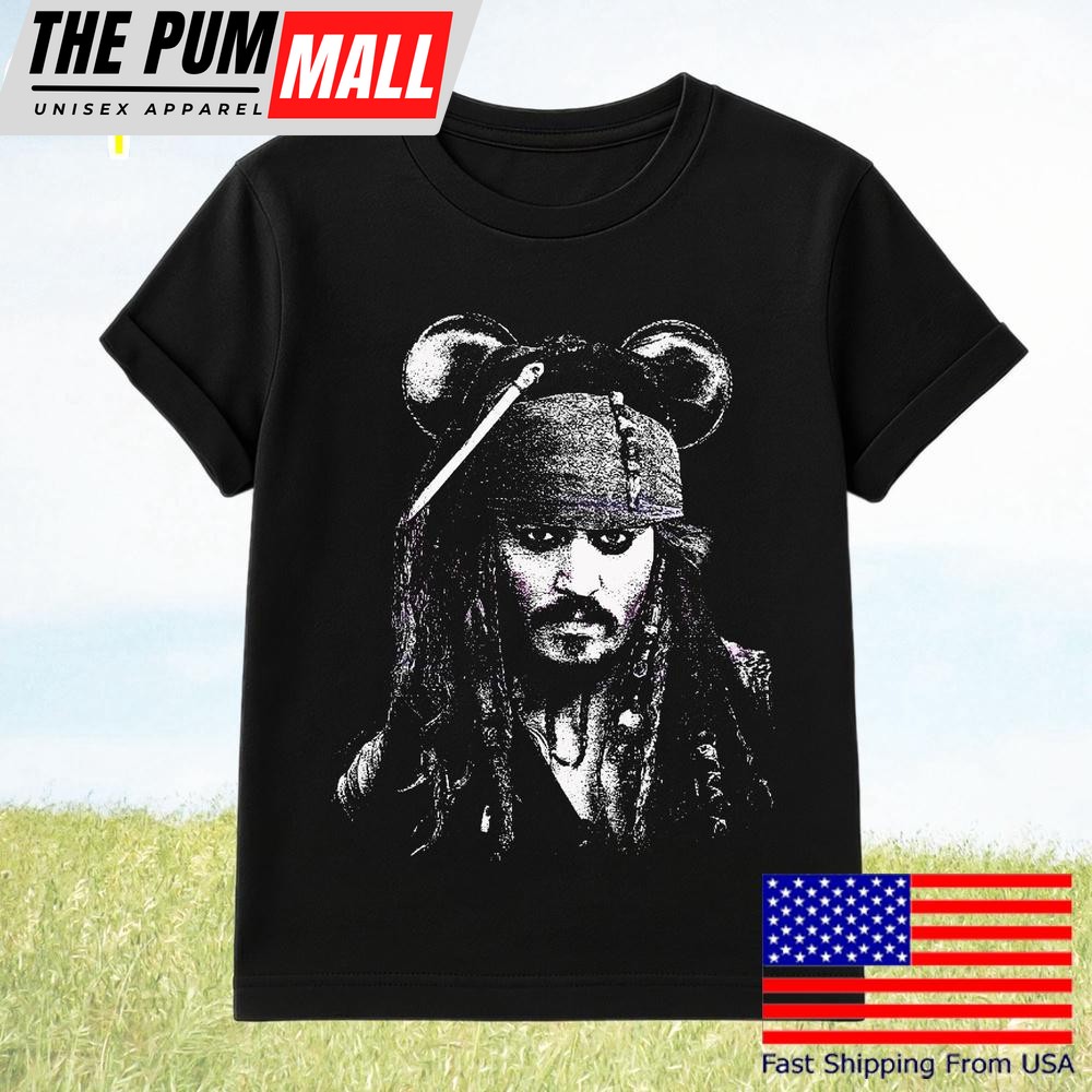 Pirate Captain Mouse Ears Oversized Jack Sparrow Inspired Disney T-Shirt