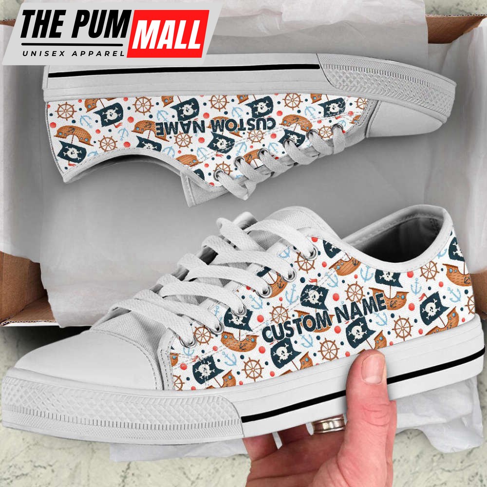 Pirate Shoes, Pirate Sneakers, Shoes With Pirate Print For Men And Women