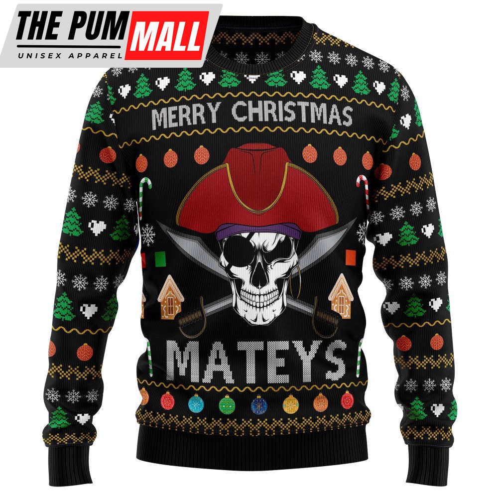 Pirate Skull Christmas Ugly Sweater – Festive Unisex Apparel