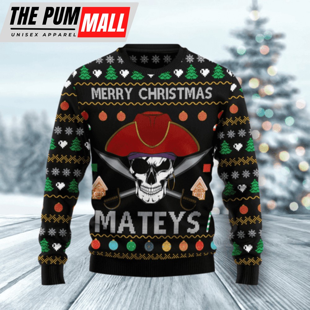 Pirate Skull Ugly Christmas Sweater: Festive & Unique Holiday Apparel