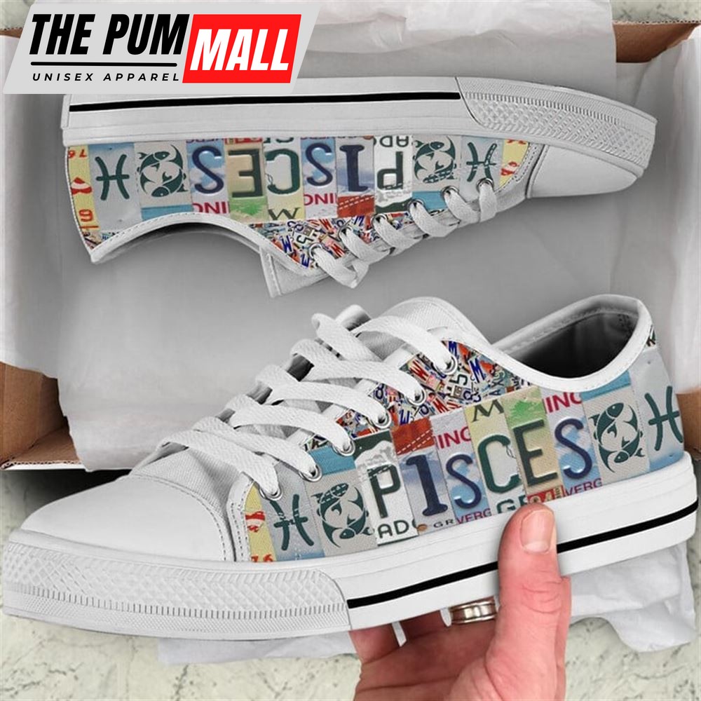 pisces-license-plates-canvas-low-top-shoes-low-top-shoes-mens-women-3hcgt95v Pisces License Plates Canvas Low Top Shoes – Low Top Shoes Mens, Women